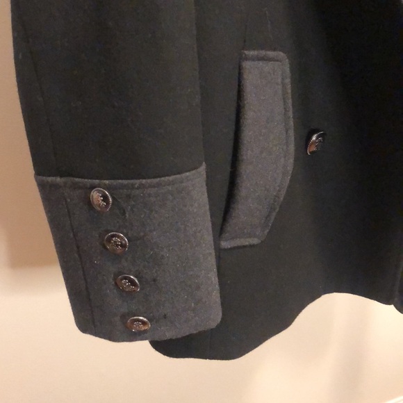 3/$25 Nautica wool coat with contrast hem and sleeves | size M - Picture 5 of 7
